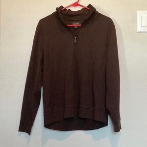 Tasso Elba Brown Medium Quarter Zip Men’s